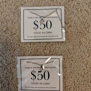 New Effy Silver Necklace with Pink Pendant set of two